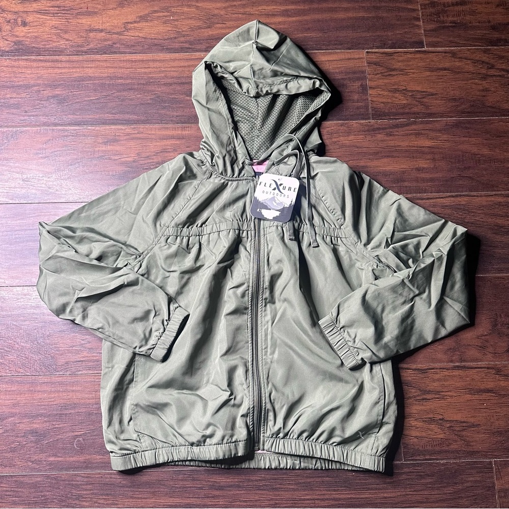Flexure  Outdoor Green Full Zip Bomber Jacket